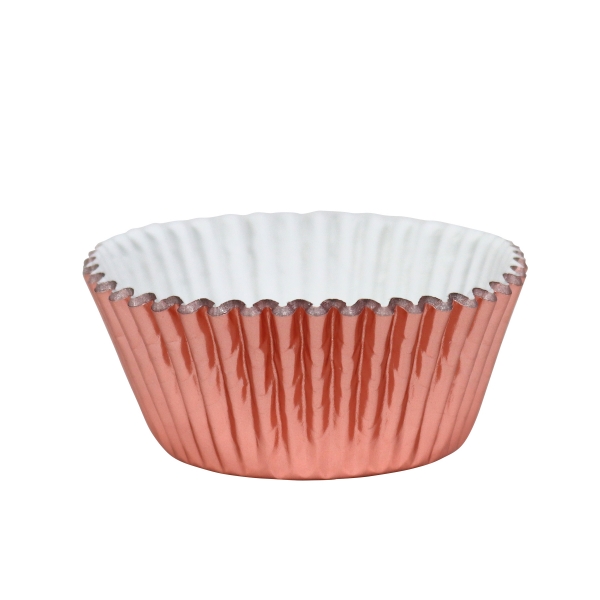 Cupcake Baking Cases - Rose Gold Metallic